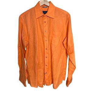 Linea Rossa Signature Small Linen Orange Button Down